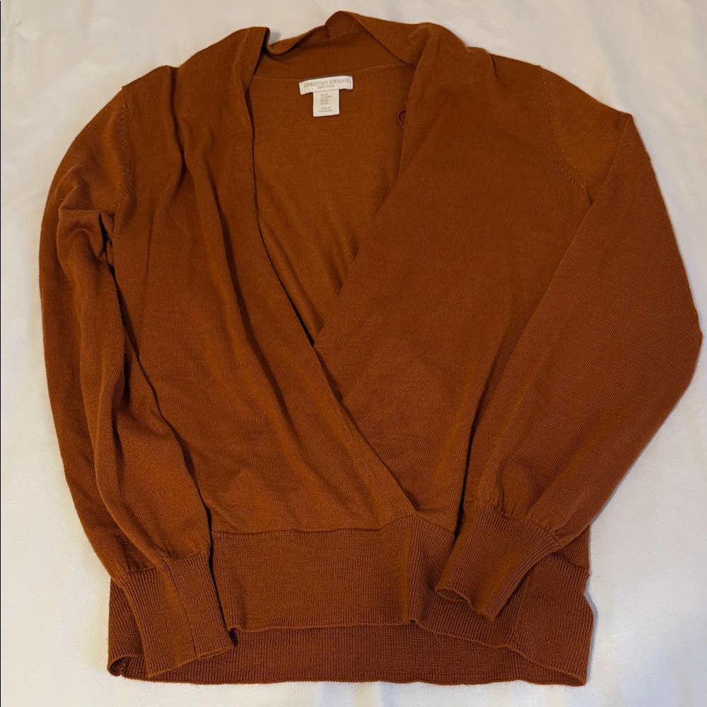 Women’s Christian Siriano Burnt Orange Sweater
